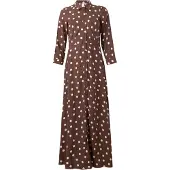 Y.A.S Blousejurk 'YASSAVANNA' chocoladebruin / wit