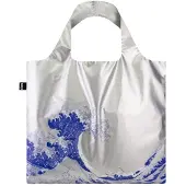 LOQI Bag Large - The Great Wave Silver Metallic