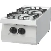 Maxima - Professioneel gasfornuis - 2 branders - Losse unit - 70 cm diep - Gas