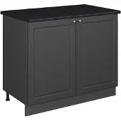 Vicco Wastafelkast Fame-Line, Anthrazit-Gold Landhaus/Antraciet, 100 cm, WB Antraciet
