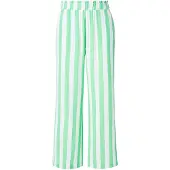 Studio Untold - Dames - Mousseline broek wijde pijpen strepen - Mintgroen - Maat 52