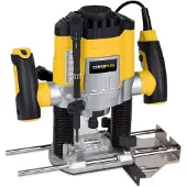Powerplus POWX0910 Bovenfrees - 1200W - Max. diepte: 35mm - Variabele snelheid - Incl. opbergkoffer parallelgeleider, stofzuigaansluiting, 6-delige freesset en 7 accessoires