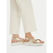 Clarks Dames Dashlite Wish Enkelband Sandalen Gold Leather