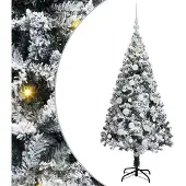 vidaXL Kunstkerstboom met 150 LED Wit 150 cm PVC en Staal en Kunststof