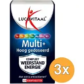 Lucovitaal 3x Multi+ Weerstand Hoog Gedoseerd (60 kauwtabletten)