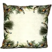 Madison sierkussen 45x45 cm Peacock flower green