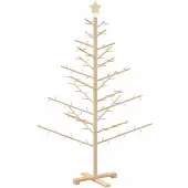 vidaXL Houten kerstboom Naturel 150 cm Massief grenenhout
