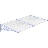 vidaXL Deurluifel 152,5x90 cm polycarbonaat grijs en transparant