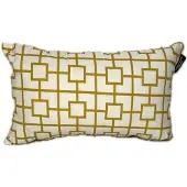 Madison sierkussen 45x25 cm Block white/yellow