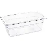 Vogue Gastronormbak Vogue, polycarbonaat, transparant, GN1/4, 100mm diep