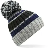 Beechfield HYGGE STRIPED BEANIE Steel Blue - BF392