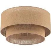 Euluna Plafondlamp , Boho jute, dimbare, Roestbruin, Woonkamer, Stof, Boho
