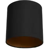 Mexlite Zwart fijn Linnen Lampenkap K1562SS met E27 support en goudkleurige binnenkant.