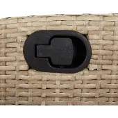 vidaXL 3-delige Bistroset met kussens poly rattan gemengd beige