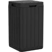 vidaXL Tuinafvalbak 38x38x65 cm polypropeen antracietkleurig