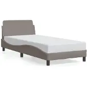 vidaXL Bedframe met hoofdeinde "Dover" 90x200 cm stof taupe