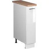 Vicco Apotheekkast Fame-Line, Wit Hoogglans/Wit, 20 cm, WB Eik