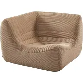 Sweeek Fauteuil hoek corduroy 1 zitplaats Donkerbeige
