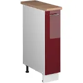 Vicco Apotheekkast Fame-Line, Bordeauxrode hoogglans/Wit, 20 cm, WB Eik