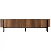 CALICOSY Tv-meubel met 2 klepdeuren en metalen poten l180 cm atlas
