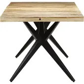 vidaXL Eettafel 160x80x76 cm ruw mangohout