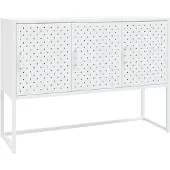 vidaXL Dressoir 105x35x75 cm staal wit