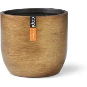 Capi Europe - Bloempot bol Retro Gold & Copper - 8x6 - Goud - Opening Ø6 - Bloempot voor binnen - 5 jaar garantie - BRTG131