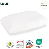 Tuur - Ergonomisch Hoofdkussen 60x70 - 100% Natuurlatex Anti-Allergisch - Nek en Rugondersteuning met Biokatoen en Viscose Hoes - Ademend en Duurzaam Slaapcomfort