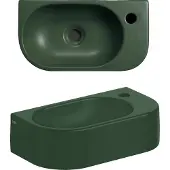 Clou Fontein inbe 7 met kraangat zonder plug 41x22,5x11 cm mat pijnboomgroen keramiek