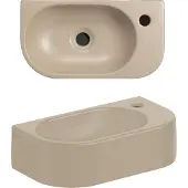 Clou Fontein inbe 7 met kraangat zonder plug 41x22,5x11 cm mat mosterd keramiek