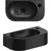 Clou Fontein inbe 7 met kraangat zonder plug 41x22,5x11 cm mat zwart keramiek