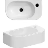 Clou Fontein inbe 7 met kraangat zonder plug 41x22,5x11 cm mat wit keramiek