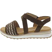 Gabor Dames Elastische Enkelband Sandalen Bruin/Multi