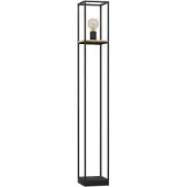 Eglo 99798 Libertad Staande Lamp Staal Zwart/Hout Bruin - 1 x E27