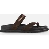 Tamaris Toe Loop Slippers bruin Suède Maat 39