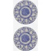 House Doctor Hddiva Serveerschaal Pak Van 2 Blauw - Schalen Steengoed Blue - 267600021