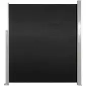 vidaXL Windscherm uittrekbaar 160x514 cm zwart
