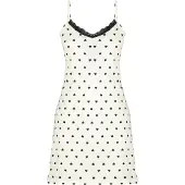 Trendyol Nachthemd zwart / offwhite
