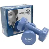 Softee Vinyl S Set 2kg Dumbbell Blauw 2 kg