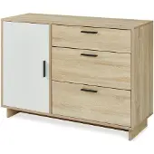 En.casa Dressoir Kenta 100x35x72 cm sonoma eiken en wit []