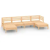 vidaXL 6-delige Loungeset massief grenenhout