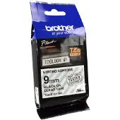 Brother Tape TZe-S121 Zwart op transparant (9 mm)