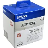 Brother Etiket DK-22212 Zwart op wit (62 mm)