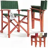 Casaria Regisseursstoel Groen eucalyptushout FSC-gecertificeerd Inklapbare tuinstoel tot 160 kg