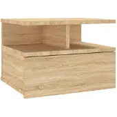 vidaXL Nachtkastje zwevend 40x31x27cm bewerkt hout sonoma eikenkleurig