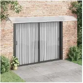 vidaXL Deurluifel 400x75 cm polycarbonaat grijs en transparant