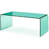En.casa Salontafel Väsas gehard glas 90x90x35 cm groen []