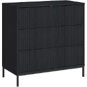 En.casa Ladekast Nykapin commode met 3 lades 80x80x40 cm zwart []