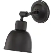 Euluna Wandlamp Emoti, dimbaar, zwart, Woon-/ Eetkamer, metaal, Industrieel design, wandlamp