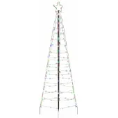 vidaXL LED Kerstboom met Grondspikes Meerkleurig 250 cm IJzer